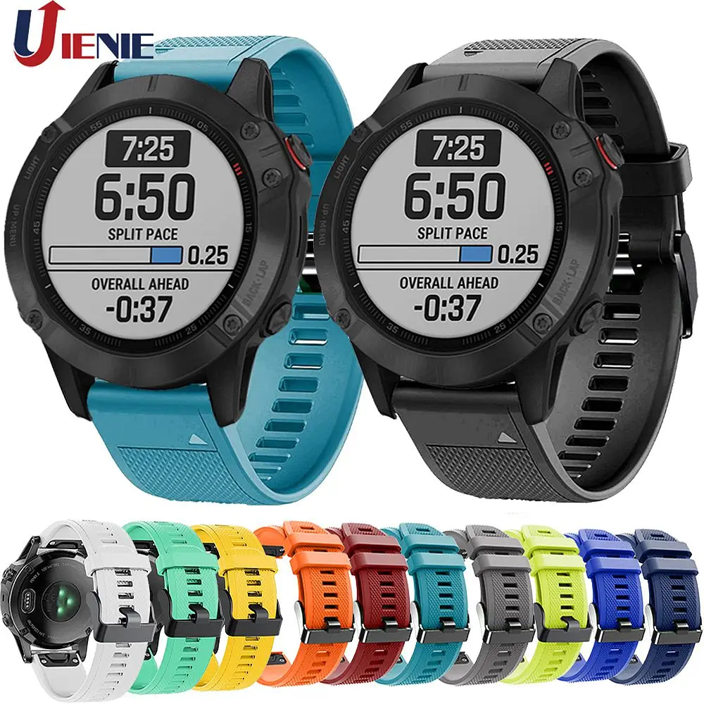 22 мм силиконовый браслет, ремешок для часов для Garmin Fenix 6 6Pro/5 Plus/Approach S60 Смарт-часы спортивные быстросъемные браслеты
