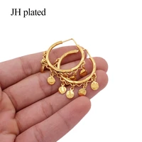 earrings 24k gold color hoop earrings earings for womengirls african wedding party ornament luxury jewelry wife gifts ear rings