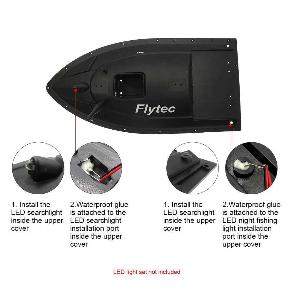 Flytec 2011-5 500 м Пульт дистанционного управления рыболокатор RC лодка для доставки прикорма и оснастки комплект в сборе