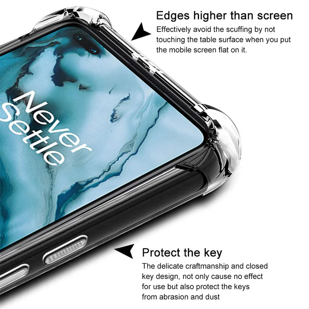 

Crystal Diamond Clear Soft Case for OnePlus 8T 7 8 Nord N100 N10 7T Pro 5G Z Airbag Phone Cover for 1+ NordN100 NordN10 8Pro