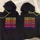 Толстовка унисекс с вышивкой и надписью, свитшот большого размера d в стиле Харадзюку, повседневный пуловер с длинным рукавом, Осень-зима