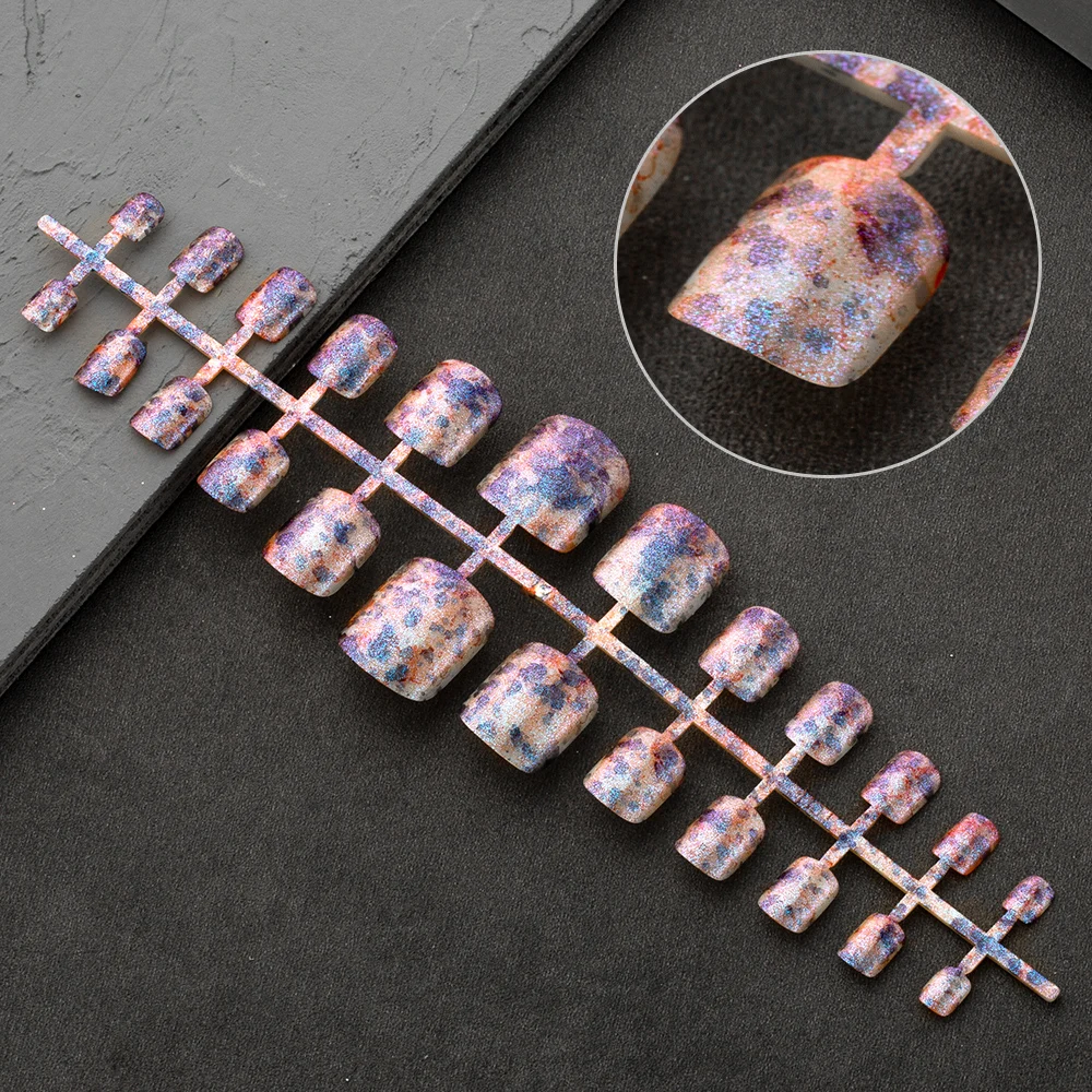 Накладные ногти для ногтей 1 шт. разноцветные с мерцающим блеском накладные