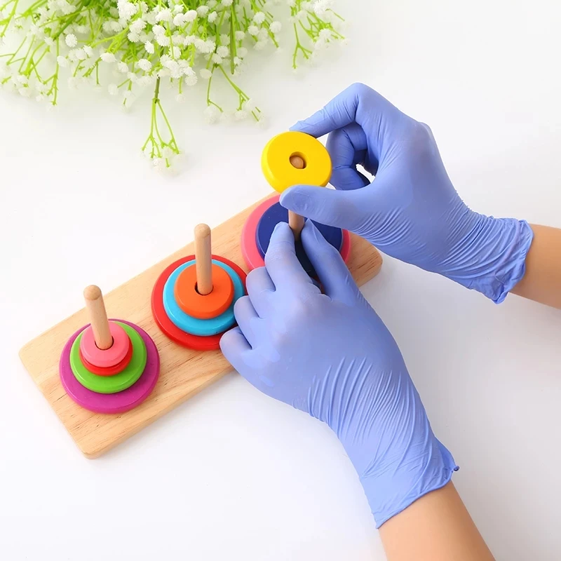 100 одноразовых латексных резиновых перчаток для уборки в домашних условиях