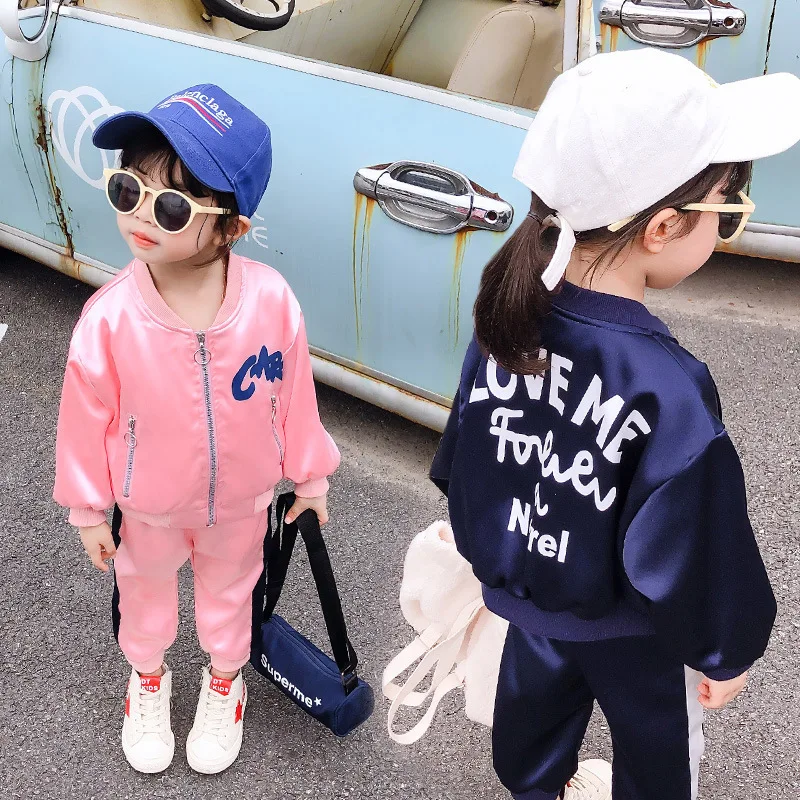 Девушка осень движения костюм 20192 детские детская одежда 3 с половиной лет