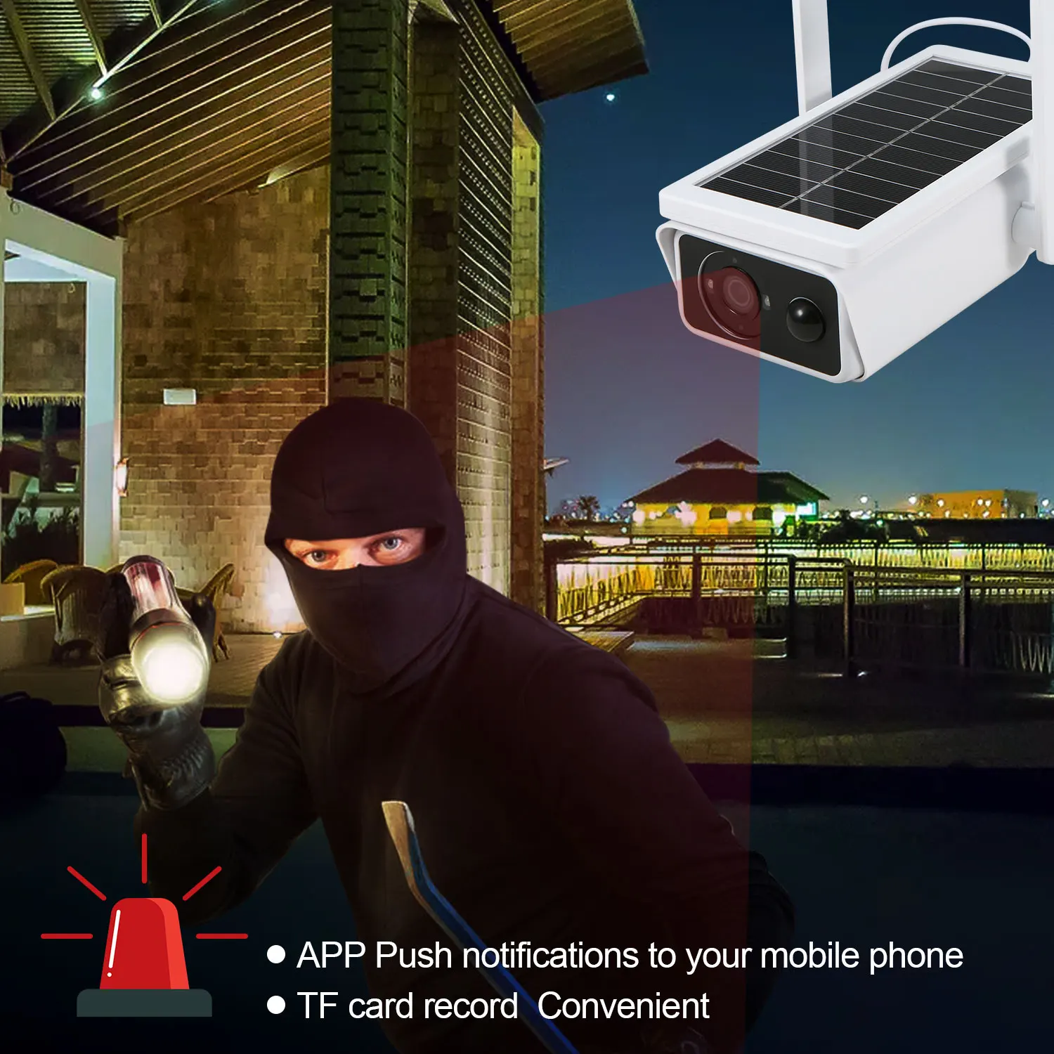Солнечная Wi Fi камера 1080P ИК движения ночного V ision поддержка облачного