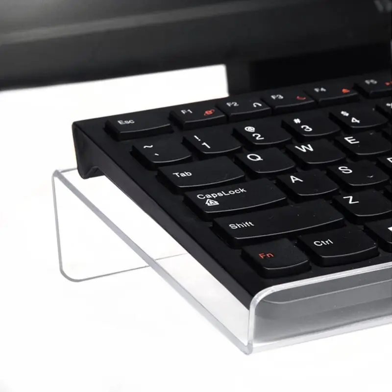 

Acrylic Computer Keyboard Holder Clear Tilted Keypad Stand for Office Home