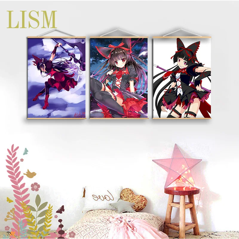 Ворота Jieitai Kanochi Nite Kaku Tatakaeri Rory Mercury Аниме Манга настенный постер из массива дерева