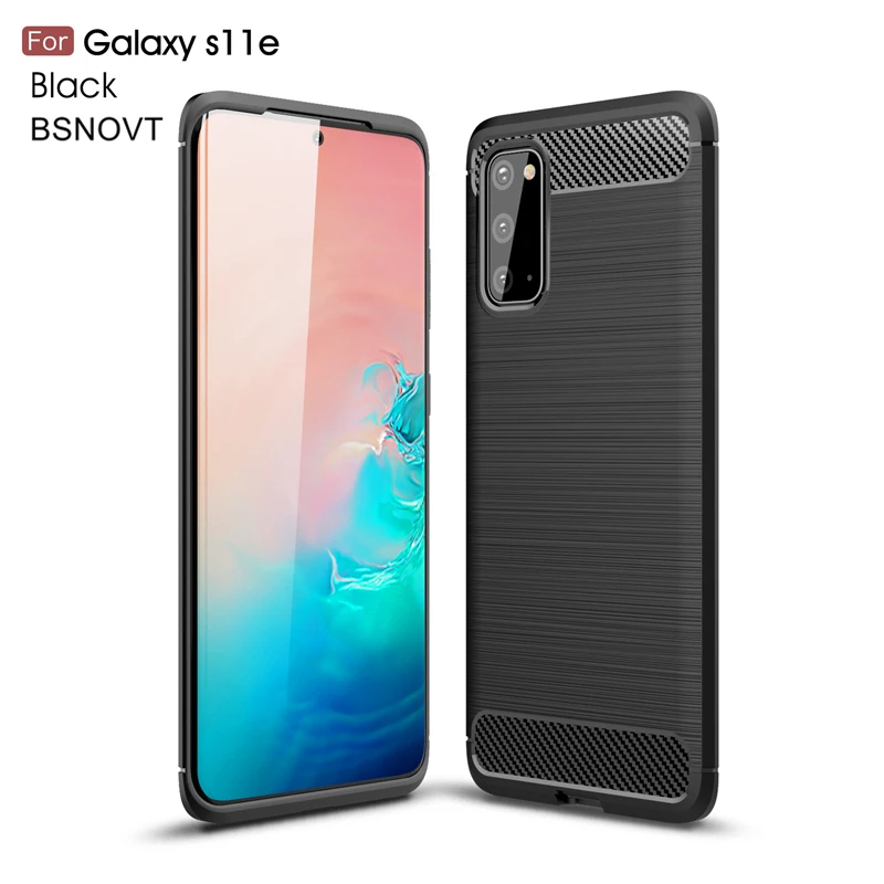 Чехол для Samsung Galaxy S20 мягкий силиконовый чехол из углеродного волокна