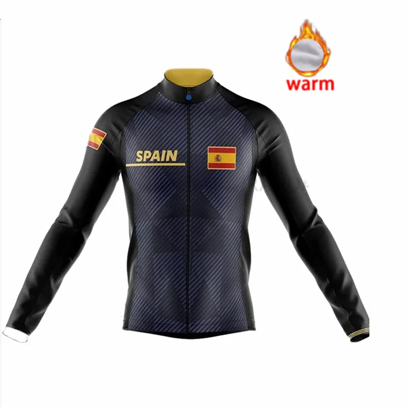 

Long Sleeve Espana Cycling Coat Men's Winter2021 Keep Warm Mountain Bike Cycling Wear Ropa Ciclismo Maillot Cycling Shirt Spain