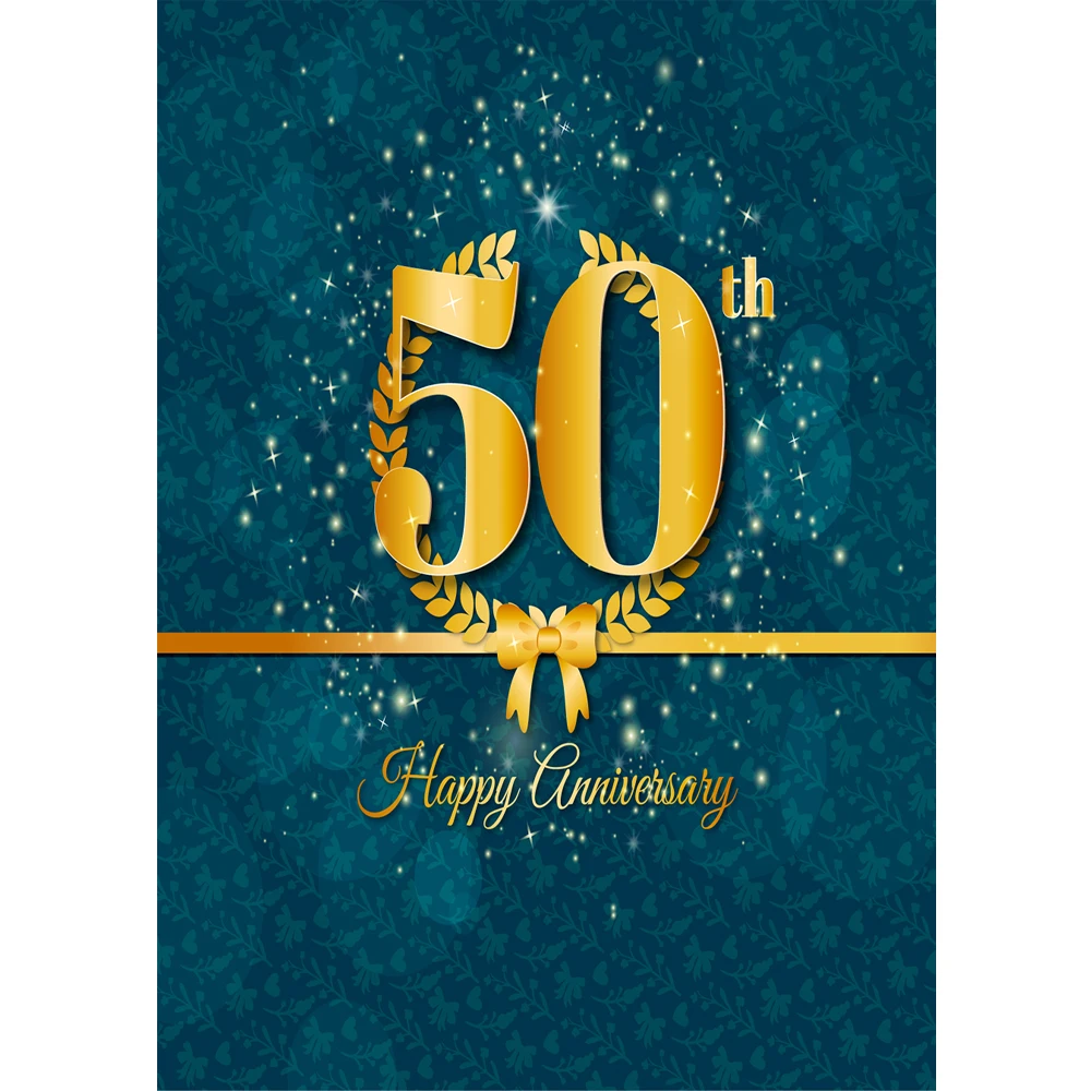 Фон для фотосъемки с 50 летним юбилеем день рождения Золотой Портрет Фотофон|Фон