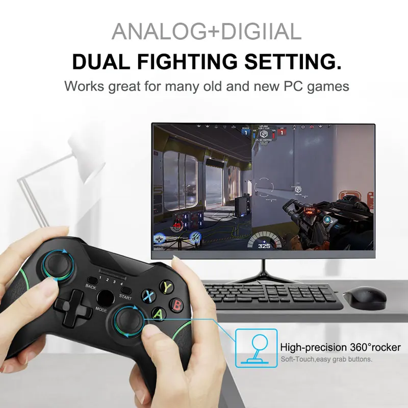 Беспроводной геймпад 2 4G для PS3/IOS/Android Phone/PC/TV Box джойстик игровой контроллер Xiaomi