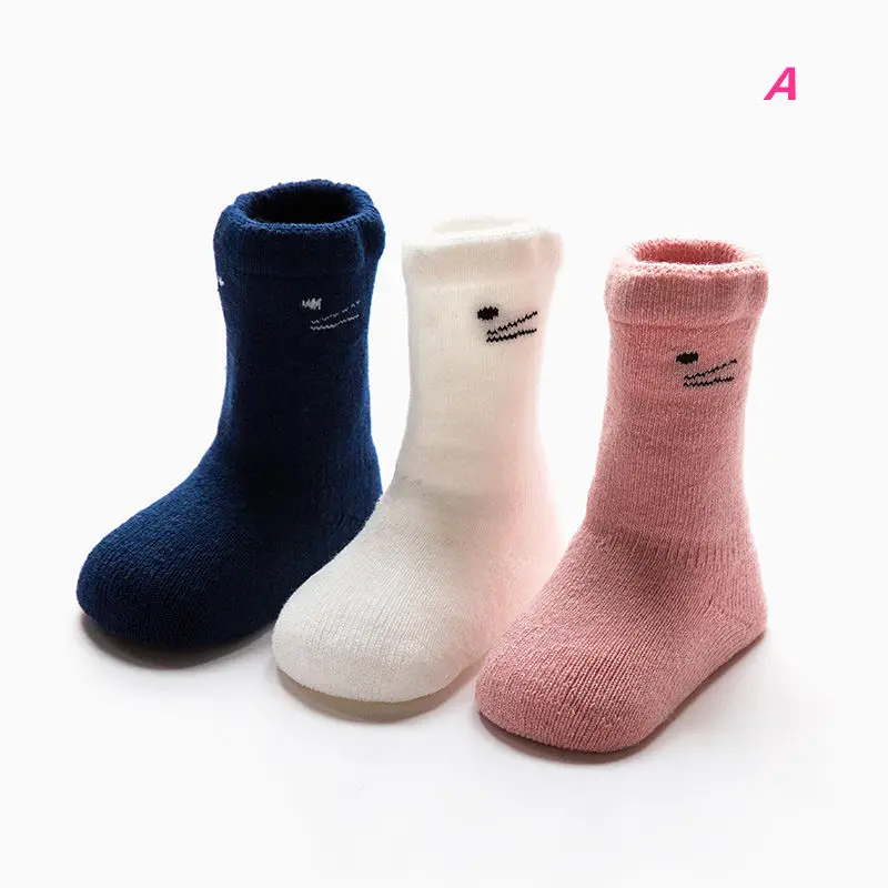 Осенне зимние махровые плотные носки для маленьких девочек яркое полотенце