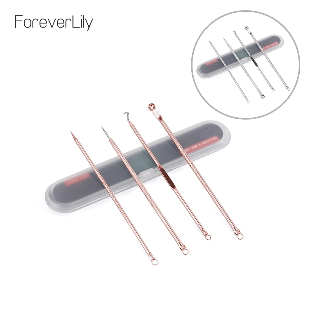 4 шт./лот игла для удаления прыщей удаление черных точек иглы ухода за здоровьем