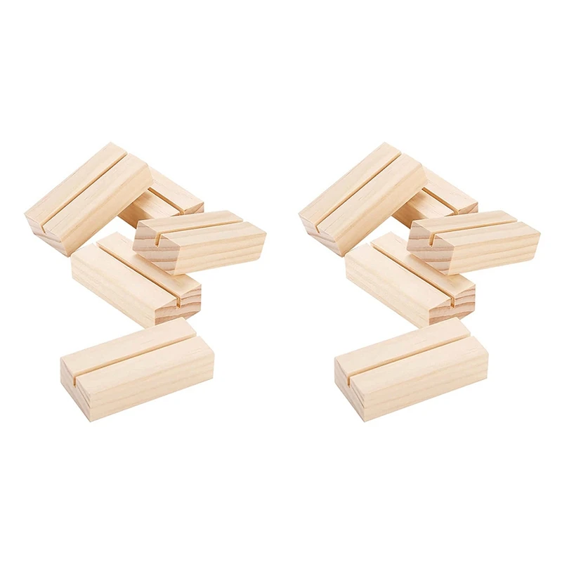 

30PCS Wood Place Card Holders Wooden Menu Sign Holder Table Numbers Card Display for Wedding Party Decoration