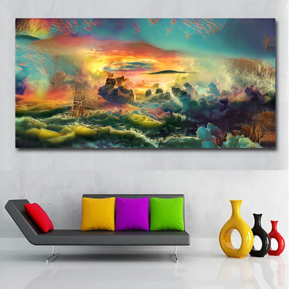 

5D Diamond Embroidery Handmade Diamond Painting Colorful Modern Abstract Landscape Rhinestone Mosaic daimond painting Home Decor