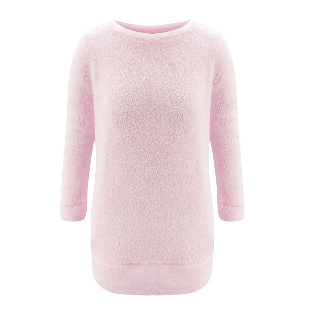 Женское Повседневное платье с капюшоном однотонный пуловер длинным рукавом