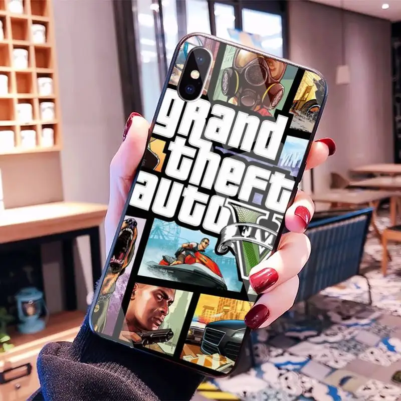 

MaiYaCa rockstar gta 5 Grand Theft Phone Case Cover for iPhone8 6 7 plus X XS XR XS MAX 11 pro max