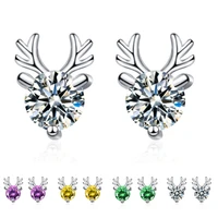 crystal deer womens earrings inlaid zircon fashion small womens earrings personality simple party accessories