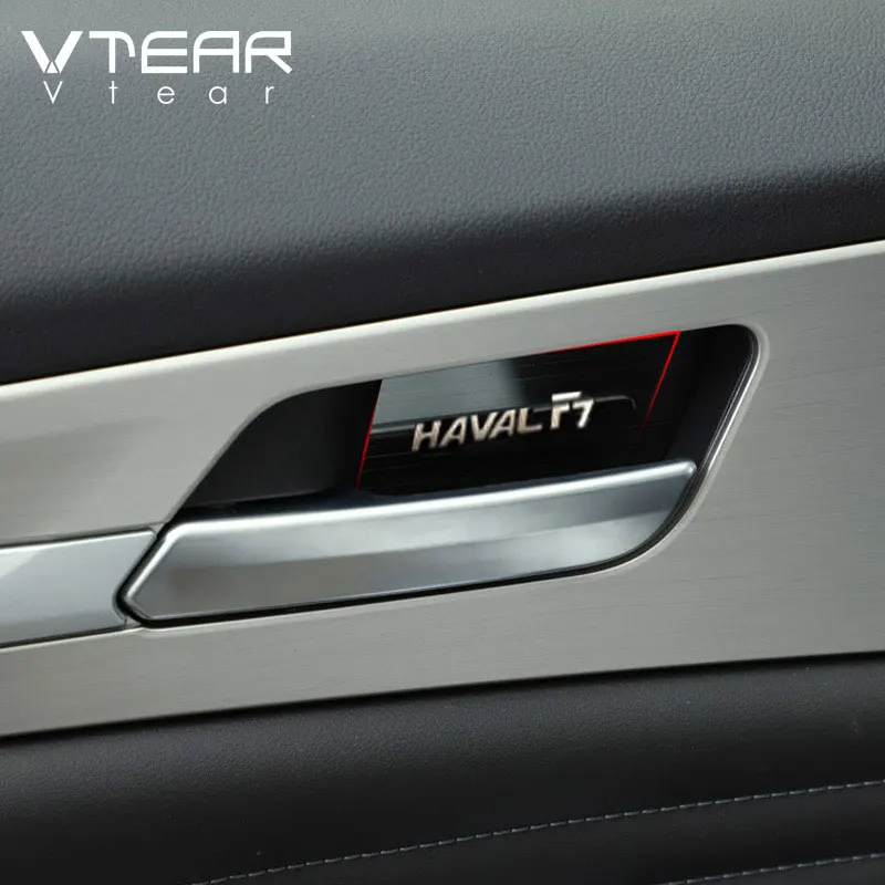 Vtear для Хавейл Ф7 Haval F7 F7X дверь внутренняя ручки пленка Нержавеющая сталь Дверная