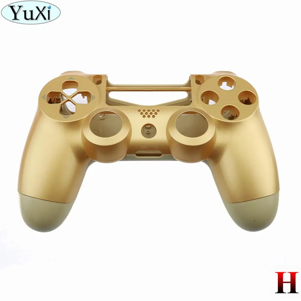 H YuXi для sony для PS4 Pro тонкий контроллер пластик JDS 040 JDM-040 чехол Передняя Задняя крышка корпус с кнопками мод комплект - Цвет: H