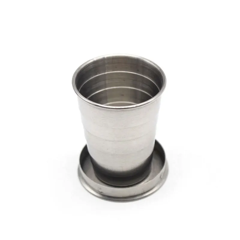 Нержавеющая сталь портативные туристические чашки складные Телескопические