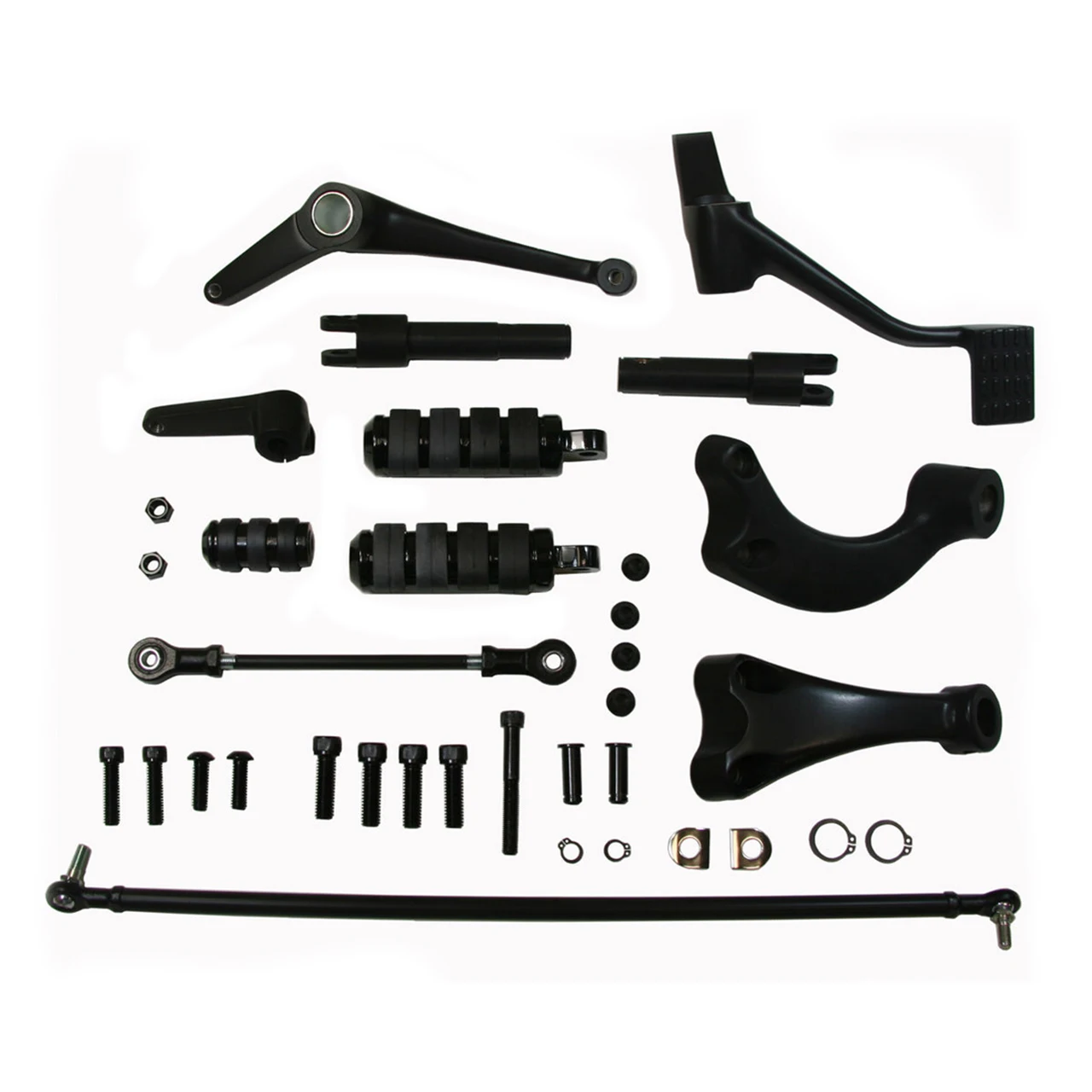 Передние контрольные элементы мотоцикла, полный комплект, колышки, рычаги, связки, черные для Harley Sportster 1200, Custom Seventy Two 883, утюг 04-22