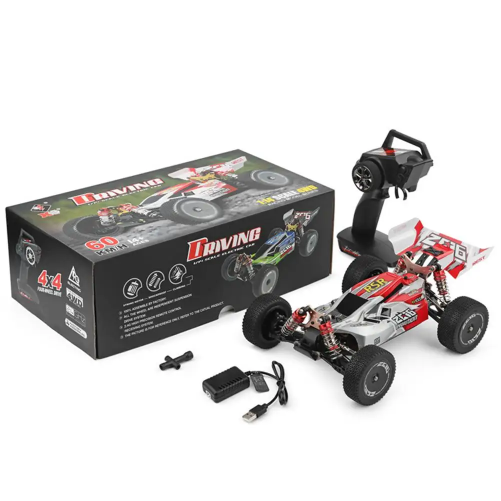 

144001 RTR 2.4G RC Car Scale Drift Racing Car 4WD Metal Chassis Shaft Ball Bearing Hydraulic Shock Absober High-Speed RC Cars
