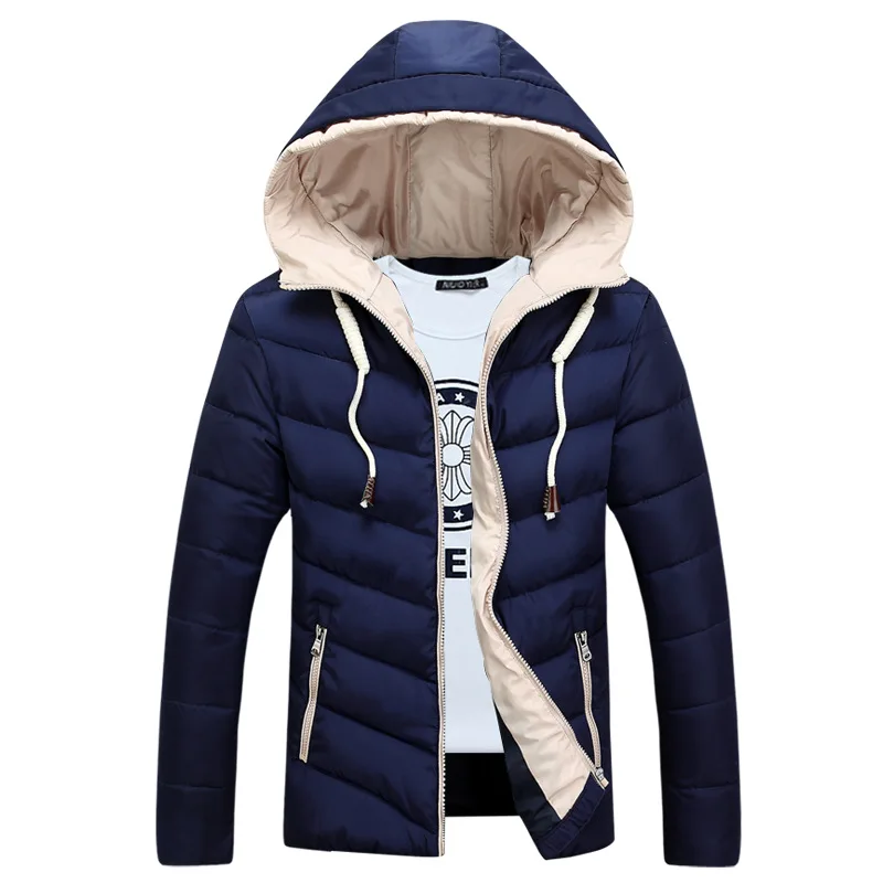 

Одежда с хлопковой подкладкой мужская одежда в Корейском стиле с короткой подкладкой с капюшоном Толстая хлопковая подкладка Молодежная зимняя куртка для мужчин