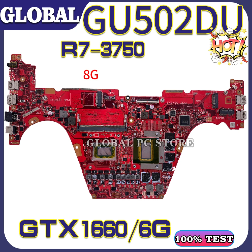 Материнские платы KEFU GU502 материнская плата для ноутбука ASUS GU502D GU502DU GA502 GA502DU 100%