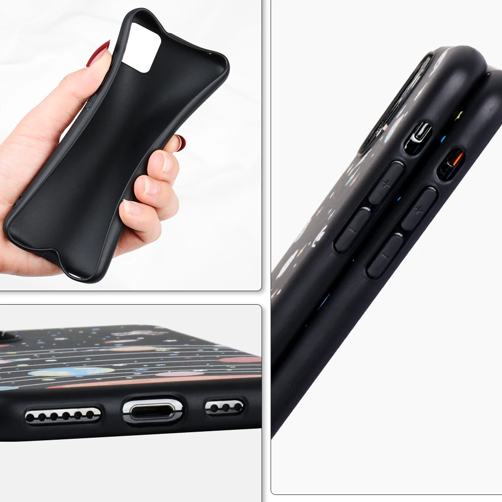 Модный абстрактный арт Роскошный Черный матовый чехол для iPhone 11 Pro XS Max 2019