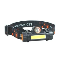 zoomable built in battery camping powerful led headlamp cob usb rechargeable headlight waterproof head torch head lamp lantern