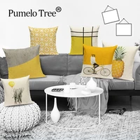 nordic geometric decorative cushion case yellow stripe throw pillow cover pineapple home decor sofa cushions covers funda cojin