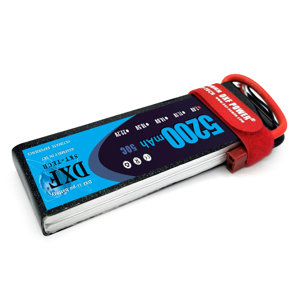 

DXF Lipo Battery 2S 5200mAh 7.4V 50C max 100C Pack for 1/10 Car 1/8 RC TRXX Slash Emaxx Bandit