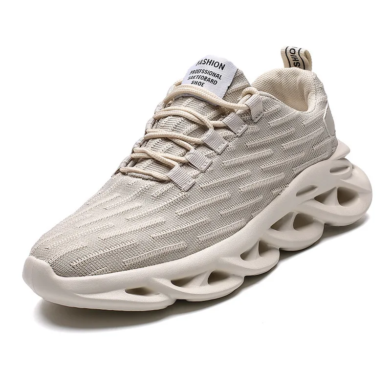 

Etienne Jr Men Spring Blade Sneakers Hard-Wearing Casual Sports Shoes Shock Absorption Non-Slip Flying Woven Mesh Running Shoes