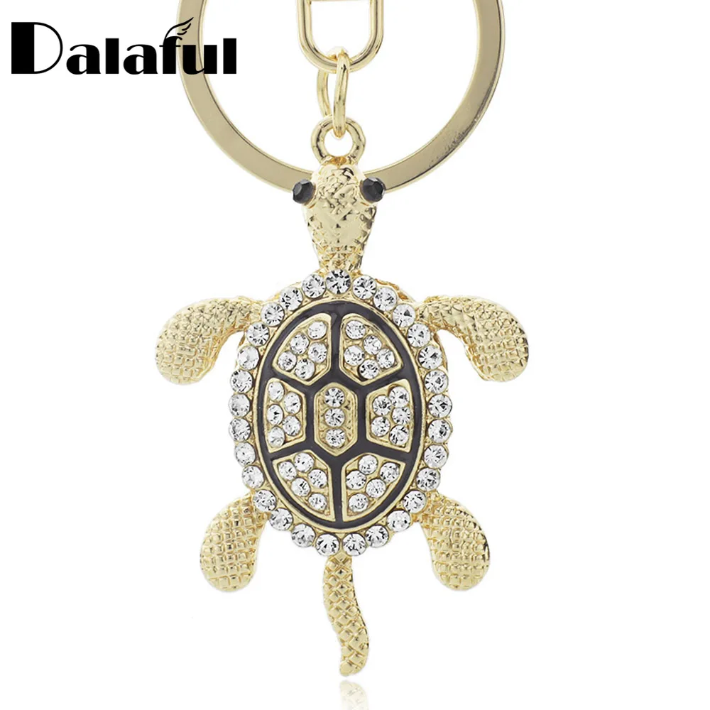 Dalaful прекрасные черепахи брелоки с черепахой брелки кристальная сумка Подвеска