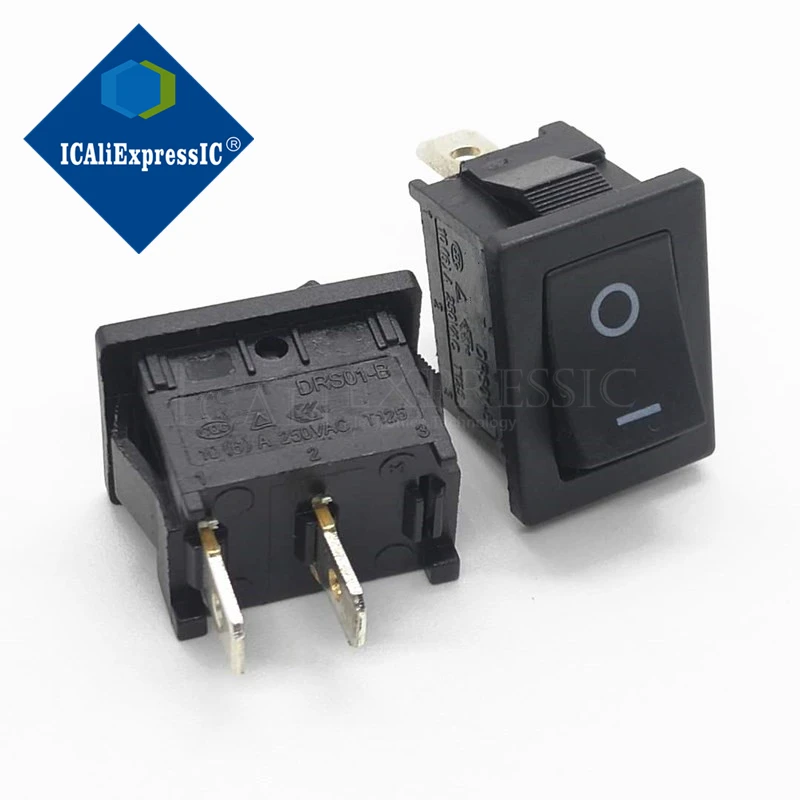 

1000PCS Single knife ship type switch Rocker power switch 15*21MM black 2 feet 2 files 6A/250V In Stock