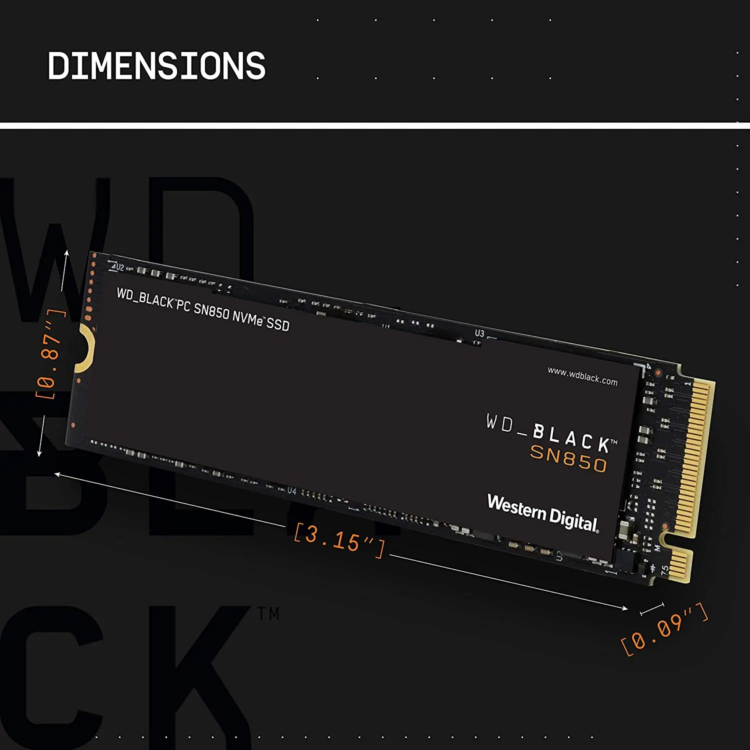 Внутренний твердотельный накопитель Western Digital ssd 3d Nand M2 Black SN850 SSD ТБ 500 Гб M.2 2280 NVMe Gen3