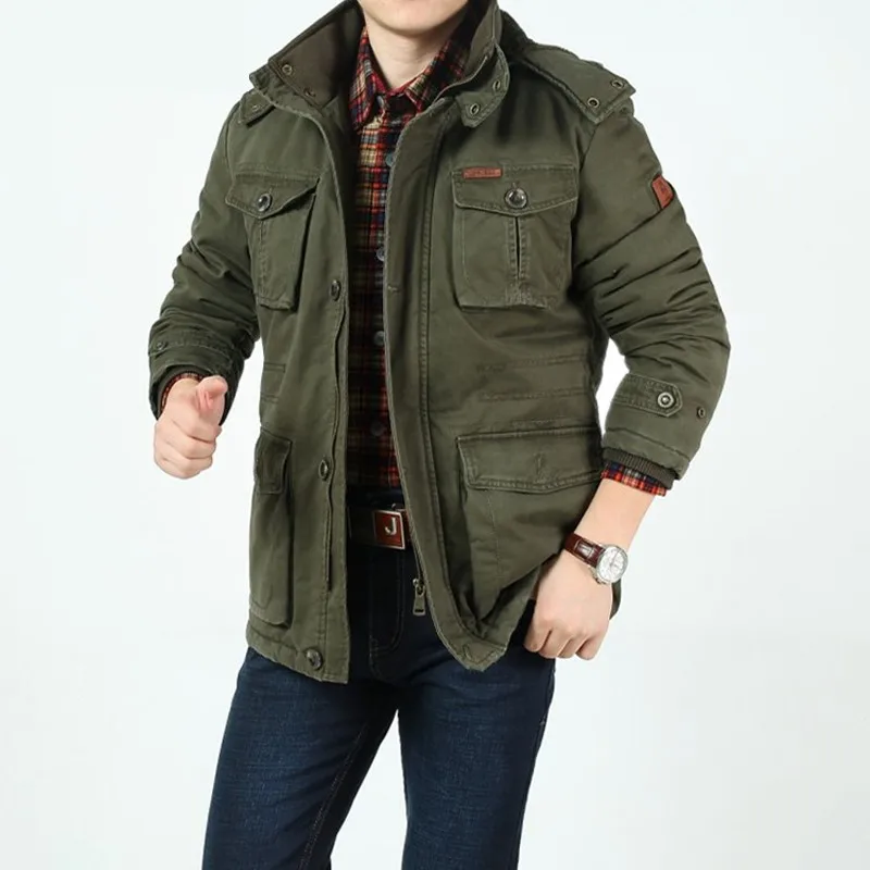 Зимняя армейская парка размера плюс 7XL 8XL мужские теплые толстые куртки и пальто