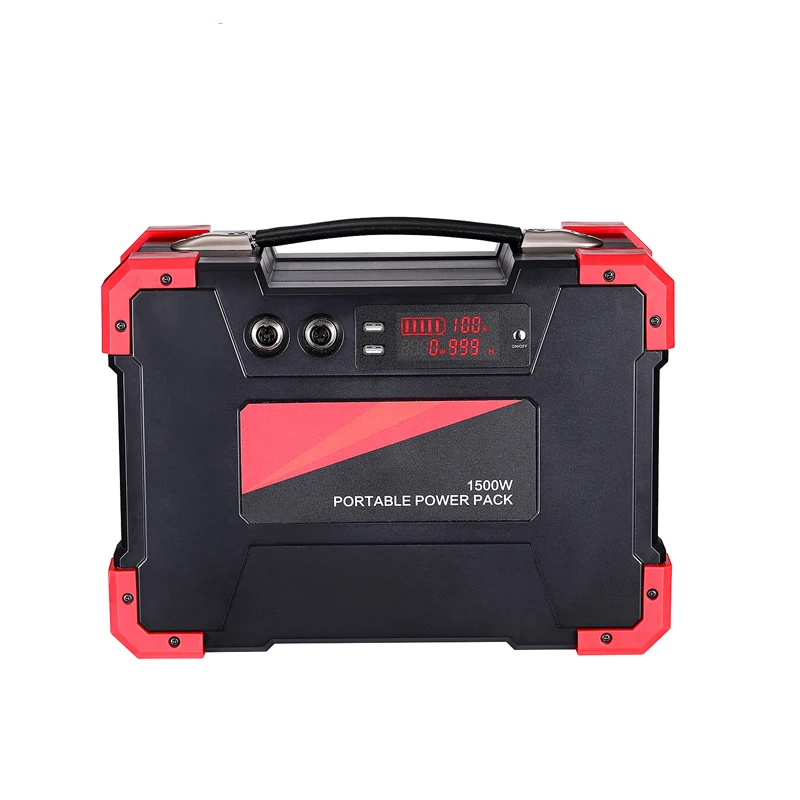 Портативный Перезаряжаемый литиевый аккумулятор 1500 Вт солнечный генератор со