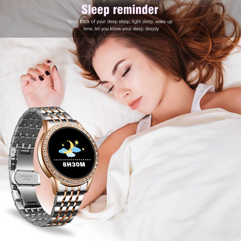 LIGE New Fashion Smart Watch Women Heart Rate Blood Pressure Sleep Monitoring Sport Multifunctional Mode Waterproof Smartwatch |