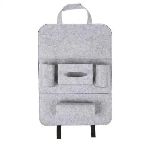 Light Gray Автомобильное сиденье на заднем сиденье многокарманный подвесной Органайзер держатель для телефона дорожная сумка для хранения - Название цвета: Light Gray
