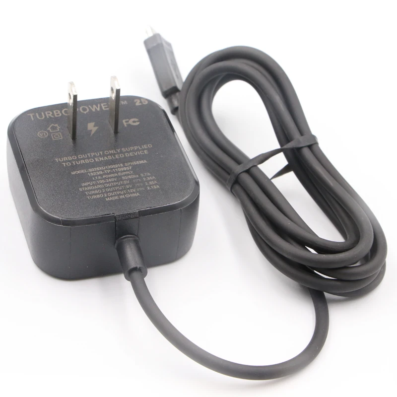 Electermi Оригинальное быстрое зарядное устройство Turbo power usb type C Micro V8 USB QC2.0 зарядное устройство для Motorola Z G4 G5 G6PLUS XT1789 зарядное устройство
