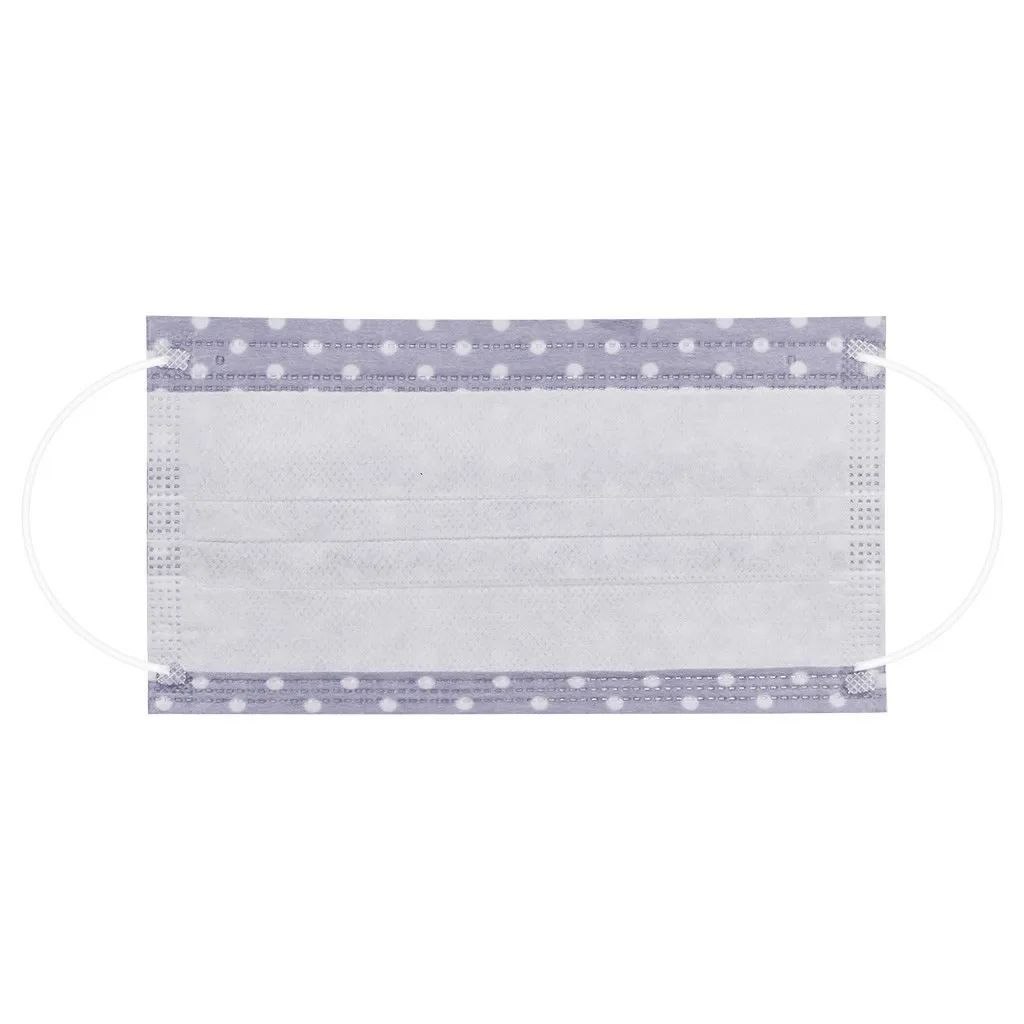 

50pc Dot Print Masks For Women Men Personal Disposable Face Masks 3-layers Protection Maske Female Masque No Decoration