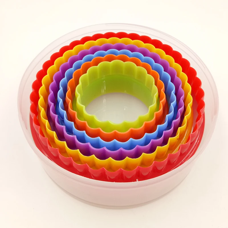 

6Pcs/Set Of Plastic Round Cake Knife Mold Cake Kitchen Baking Candy Cake Decoration Diy Tool