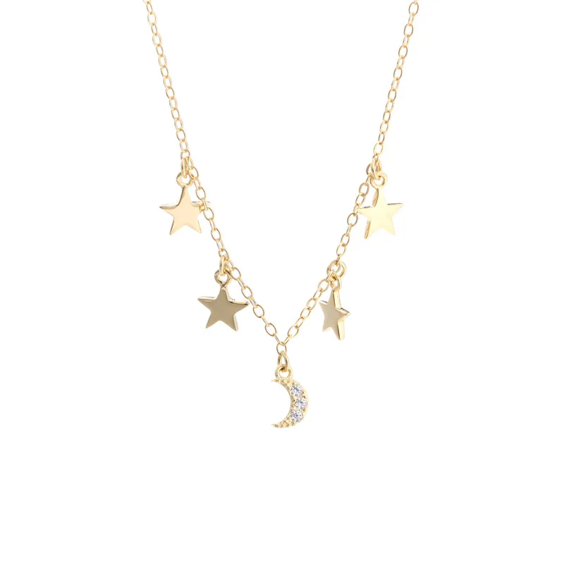 Женское Ожерелье с круглой звездой INZATT кулон из настоящего серебра 925 пробы