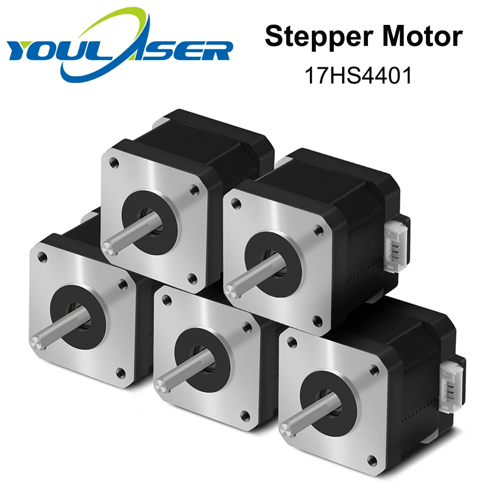 YOULASER шаговый двигатель Nema17 4 питающих провода 5 шт. 42 Nema 17 42BYGH (17HS4401) 40 мм 1.7A для 3D