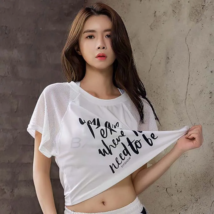 Новинка 2019 быстросохнущее свободное платье для фитнеса футболка с принтом