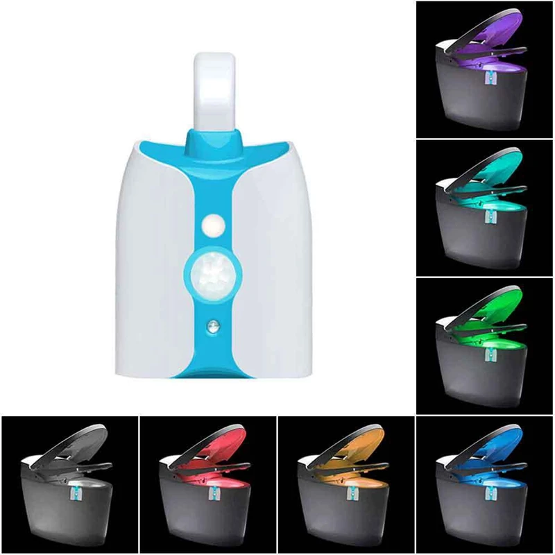 

8 Colors Human Motion Sensor Toilet Light Bathroom Night Light Home Decoration