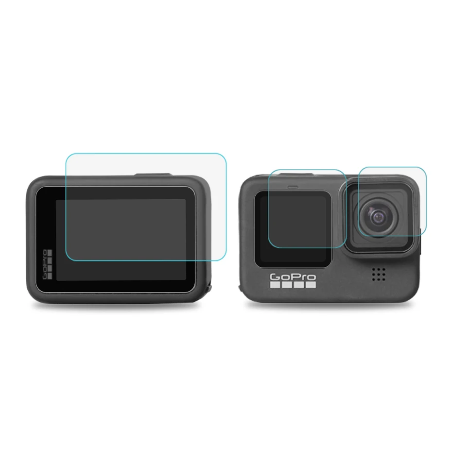 

For GoPro Hero 9 Screen+Lens Films Protector Camera 9H Tempered Glass For Hero9 Black Accessories Protective Cover 1Set/2Set
