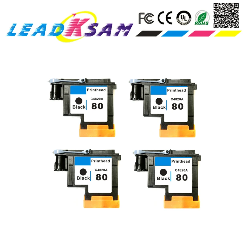 4x Замена для hp 80 печатающая головка C4820A Совместимость с чипом DesignJet 1050c Plus 1055C 1055 см